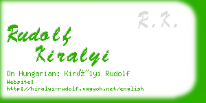 rudolf kiralyi business card